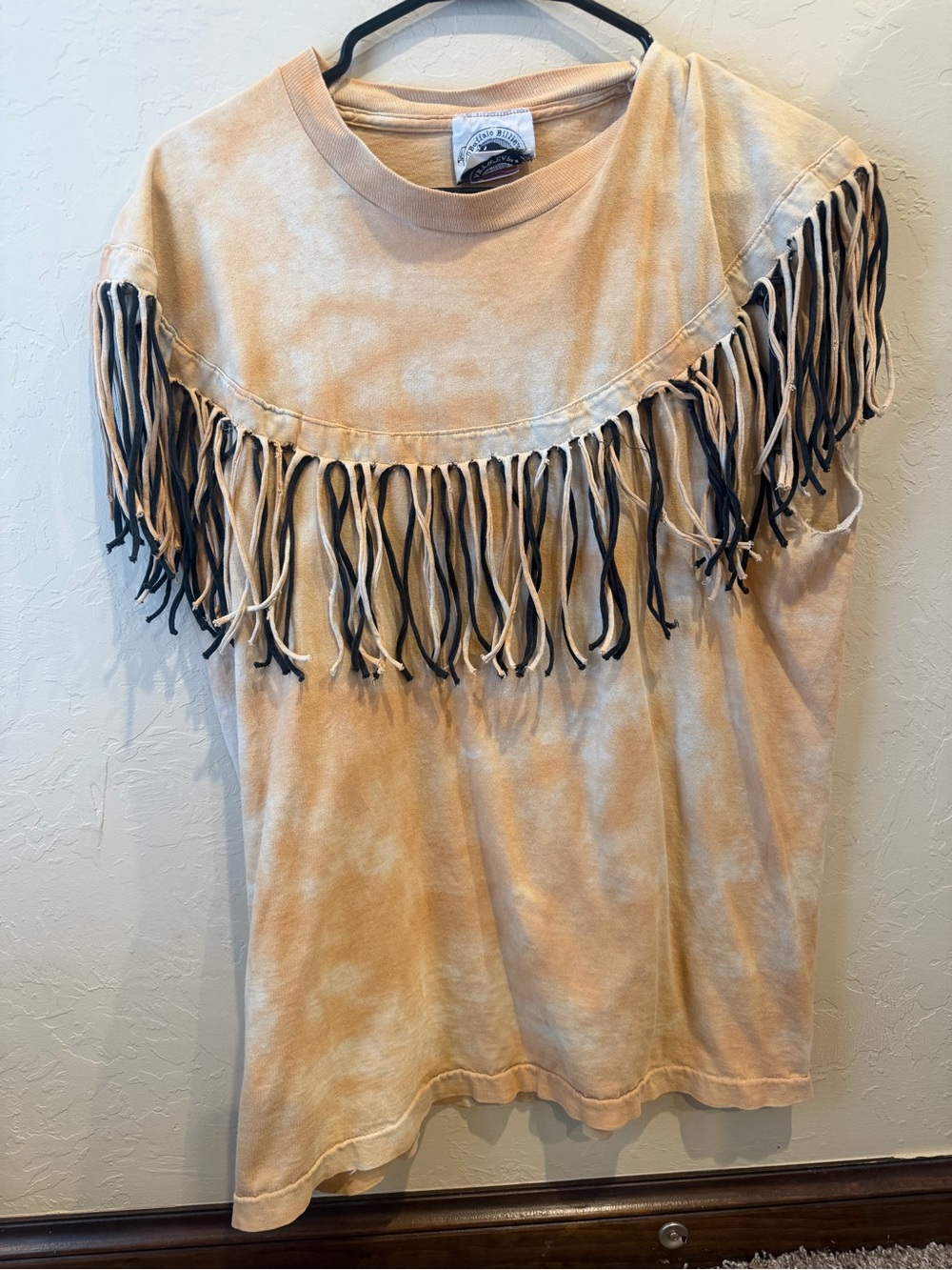 BUFFALO BILLIE’S Wild West Fringe Blue T-Shirt western wear size large